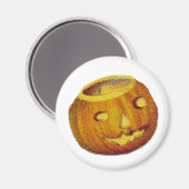 ヴィンテージハロウィーンのカボチャのちょうちん マグネット (正面/裏面)