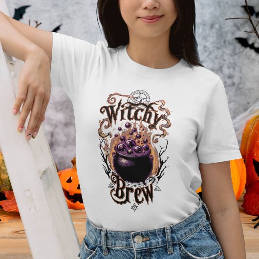 ヴィンテージハロウィーンのコスチュームの魔女の醸造 Tシャツ