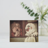 ヴィンテージハロウィーンのスケアカード ポストカード (スタンド正面)