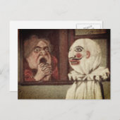 ヴィンテージハロウィーンのスケアカード ポストカード (正面/裏面)