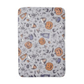 ヴィンテージハロウィーンのスケルトンとポションパターン バスマット (正面縦)