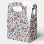 ヴィンテージハロウィーンのスケルトンとポションパターン フェイバーボックス (オープン)