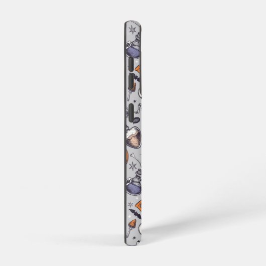 ヴィンテージハロウィーンのスケルトンとポションパターン SAMSUNG GALAXYケース (右側面)