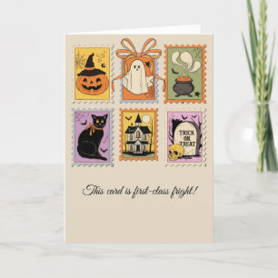 ヴィンテージハロウィーンのスタンプ不気味— Season カード