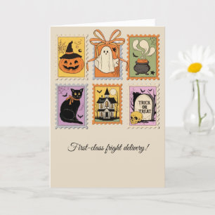 ヴィンテージハロウィーンのスタンプ不気味— Season カード
