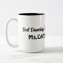 ヴィンテージハロウィーンの不気味なスケルトンダンサー ツートーンマグカップ