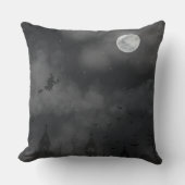 ヴィンテージハロウィーンの夜景 クッション (正面)