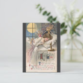 ヴィンテージハロウィーンの女性の妖精のはがき ポストカード (スタンド正面)