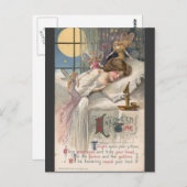 ヴィンテージハロウィーンの女性の妖精のはがき ポストカード (正面/裏面)