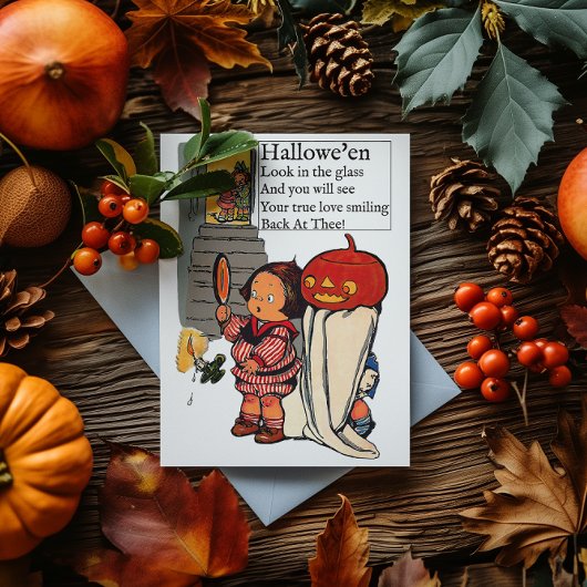 ヴィンテージハロウィーンの子供のルックス鏡 シーズンカード