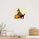 ヴィンテージハロウィーンの子 ポスター (キッチン)