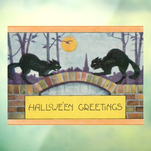 ヴィンテージハロウィーンの挨拶ウィンドウの固定 ウィンドウサイン (シート3)