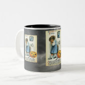 ヴィンテージハロウィーンの挨拶 ツートーンマグカップ (正面左)