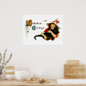 ヴィンテージハロウィーンの挨拶 ポスター (キッチン)