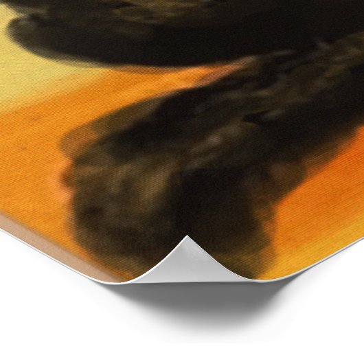 ヴィンテージハロウィーンの挨拶 ポスター (角)