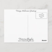 ヴィンテージハロウィーンの挨拶 ポストカード (裏面)