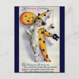 ヴィンテージハロウィーンの挨拶 ポストカード