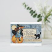 ヴィンテージハロウィーンの挨拶 ポストカード (スタンド正面)