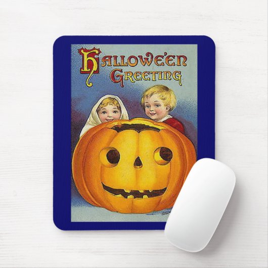ヴィンテージハロウィーンの挨拶 マウスパッド (マウス)