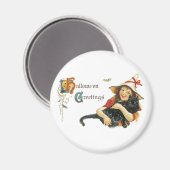 ヴィンテージハロウィーンの挨拶 マグネット (正面/裏面)