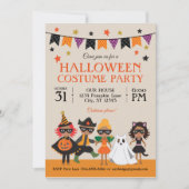 ヴィンテージハロウィーンの衣装パーティーダークスキン 招待状 (正面)