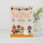 ヴィンテージハロウィーンの衣装パーティーダークスキン 招待状 (スタンド正面)