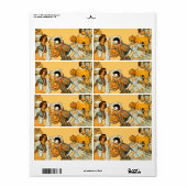 ヴィンテージハロウィーンの衣装パーティー ラベル (フルシート)