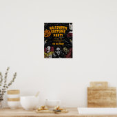 ヴィンテージハロウィーンの衣装パーティー、編集可能ハロウィーン ポスター (キッチン)