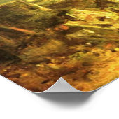 ヴィンテージハロウィーンの魔女に乗る ポスター (角)