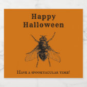 ヴィンテージハロウィーンアンティーク焼きオレンジ虫 ビールラベル (シングルラベル)