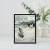 ヴィンテージハロウィーンアーサーラックハムウィッチ+ブラックキャット ポストカード (スタンド正面)