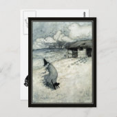 ヴィンテージハロウィーンアーサーラックハムウィッチ+ブラックキャット ポストカード (正面/裏面)