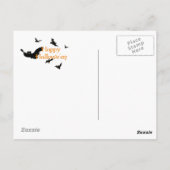 ヴィンテージハロウィーンアーサー・ラッカム飛んでいるウィッチ ポストカード (裏面)