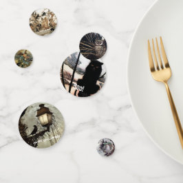 ヴィンテージハロウィーンイラストレーションテーブル紙吹雪 コンフェッティ