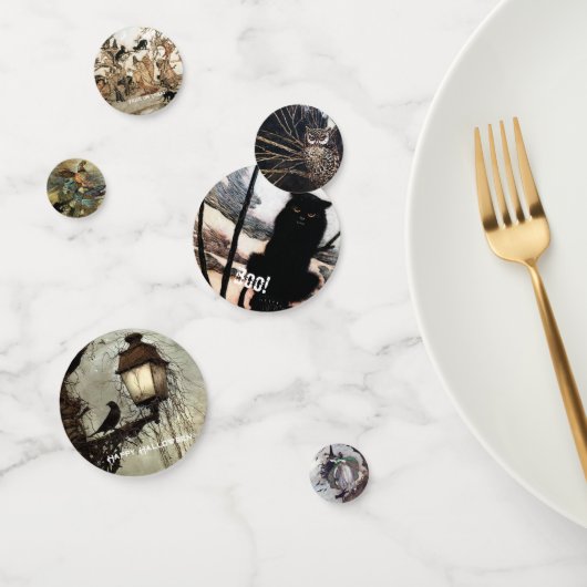 ヴィンテージハロウィーンイラストレーションテーブル紙吹雪 コンフェッティ (グループ)