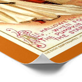 ヴィンテージハロウィーンイラストレーション魔女カボチャ ポスター (角)