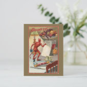 ヴィンテージハロウィーンイラストレーション おもしろい ポストカード (スタンド正面)