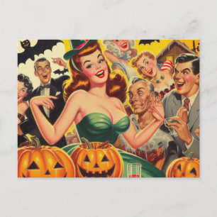 ヴィンテージハロウィーンイラストレーション ポストカード