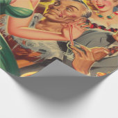 ヴィンテージハロウィーンイラストレーション ラッピングペーパー (角)