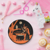 ヴィンテージハロウィーンウィッチとカルドロン ペーパープレート (パーティー)