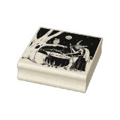 ヴィンテージハロウィーンウィッチとカルドロン ラバースタンプ (スタンプ)