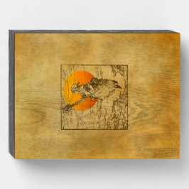 ヴィンテージハロウィーンウィッチウッドボックスサイン ウッドボックスサイン