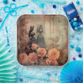 ヴィンテージハロウィーンウィッチクラフト(10) ペーパープレート (パーティー)