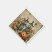 ヴィンテージハロウィーンウィッチクラフト(6) スタンダードカクテルナプキン (角)