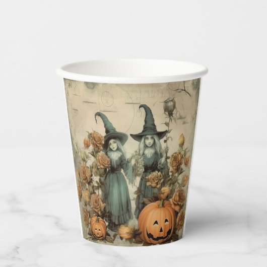 ヴィンテージハロウィーンウィッチクラフト(6) 紙コップ (正面)