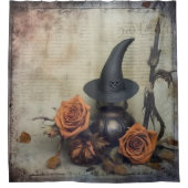 ヴィンテージハロウィーンウィッチクラフト(8) シャワーカーテン (正面)