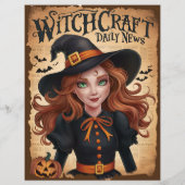 ヴィンテージハロウィーンウィッチスクラップブック紙 (裏面)