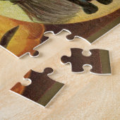 ヴィンテージハロウィーンウィッチズブラックキャット&カボチャ ジグソーパズル (側面)