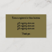 ヴィンテージハロウィーンウィッチブライダルシャワーパーティー エンクロージャーカード (裏面)