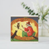 ヴィンテージハロウィーンウィッチホリデーパーティー 招待状 (スタンド正面)